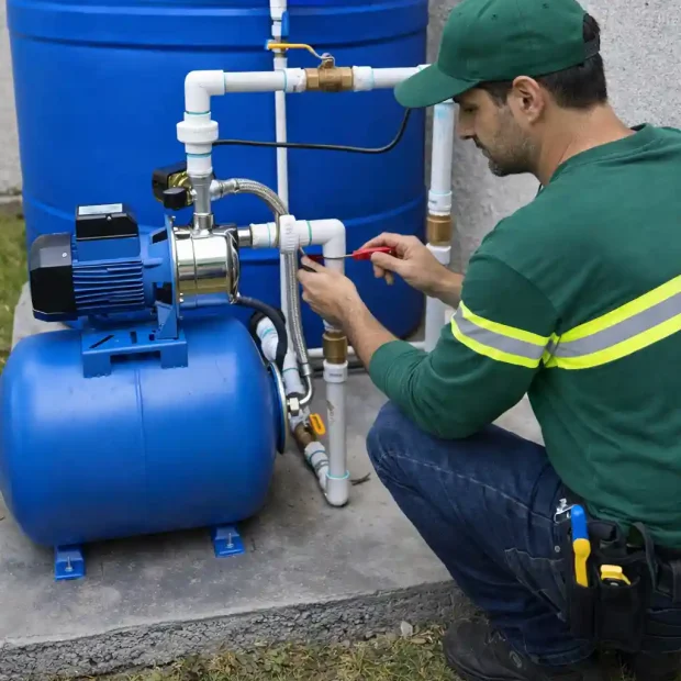Mantenimiento correctivo de tanque de agua con reparación de sistema hidroneumático
